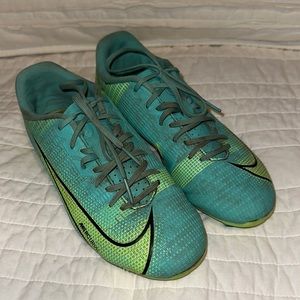 NIKE Mercurial Vapor 14 Academy FG/MG Turq Lime Soccer Cleats Youth Size 3.5